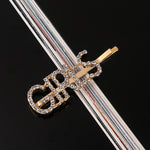 Load image into Gallery viewer, Simple Letter Rhinestone Hairpins Women Hair Clips
