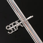 Load image into Gallery viewer, Simple Letter Rhinestone Hairpins Women Hair Clips
