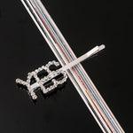 Load image into Gallery viewer, Simple Letter Rhinestone Hairpins Women Hair Clips
