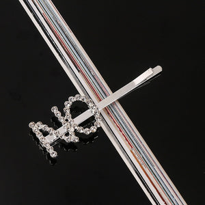 Simple Letter Rhinestone Hairpins Women Hair Clips