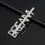 Load image into Gallery viewer, Simple Letter Rhinestone Hairpins Women Hair Clips
