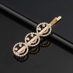 Load image into Gallery viewer, Simple Letter Rhinestone Hairpins Women Hair Clips
