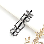 Load image into Gallery viewer, Simple Letter Rhinestone Hairpins Women Hair Clips
