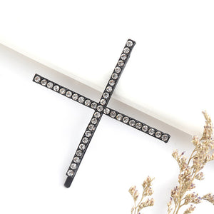 Simple Letter Rhinestone Hairpins Women Hair Clips