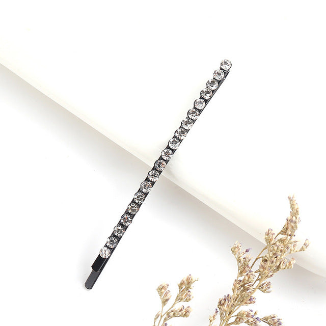 Simple Letter Rhinestone Hairpins Women Hair Clips