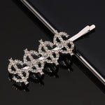 Load image into Gallery viewer, Simple Letter Rhinestone Hairpins Women Hair Clips
