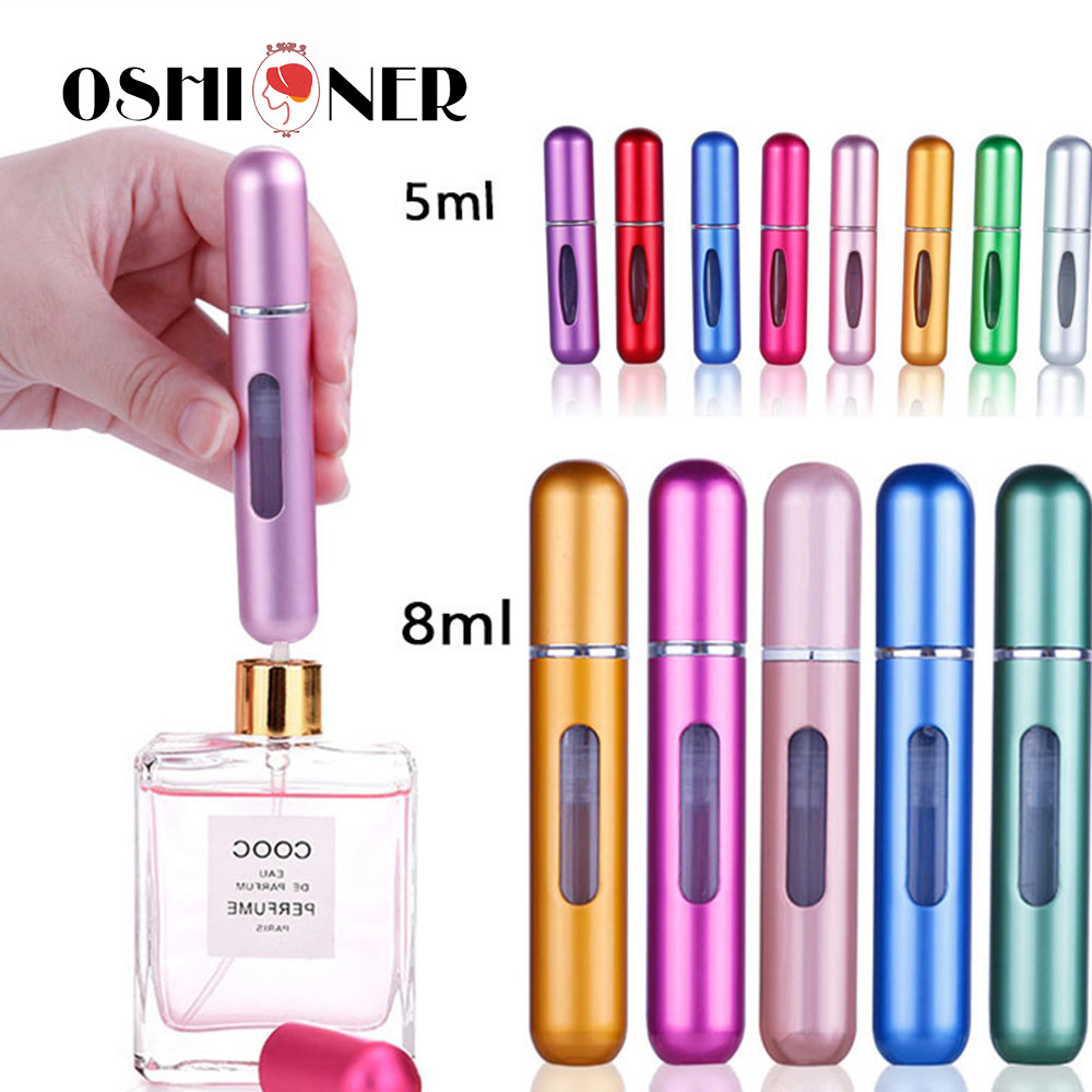 Mini Portable Refillable Perfume Spray Bottle Aluminum Makeup Water Atomizer Bottle Empty Container Travel Perfume Bottle Tool