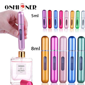 Mini Portable Refillable Perfume Spray Bottle Aluminum Makeup Water Atomizer Bottle Empty Container Travel Perfume Bottle Tool