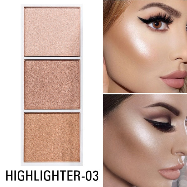 SACE LADY 4 Colors Highlighter Palette Makeup Face Contour Powder