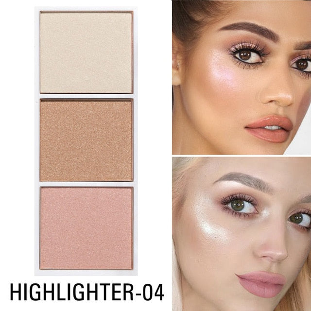 SACE LADY 4 Colors Highlighter Palette Makeup Face Contour Powder