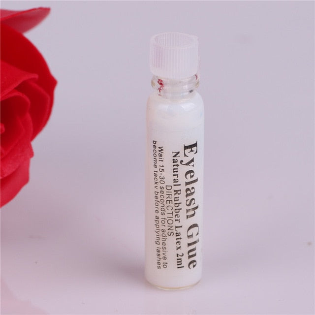 2ml False Eyelash Glue Transparent Glass Travel Size Eyelid Glue Stick