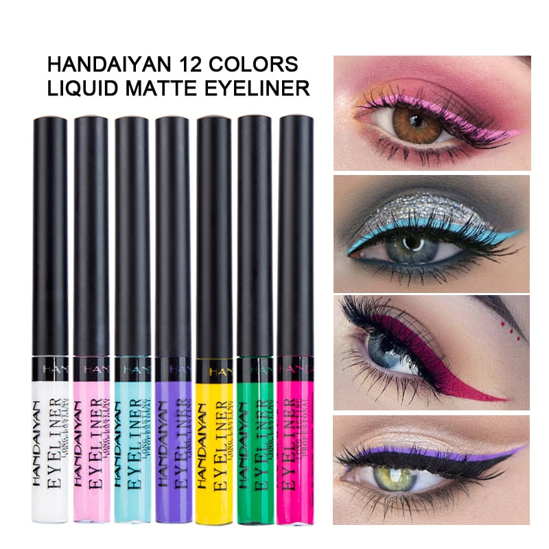 HANDAIYAN 12 Color Eyeliner Liquid Eye Cosmetics Waterproof