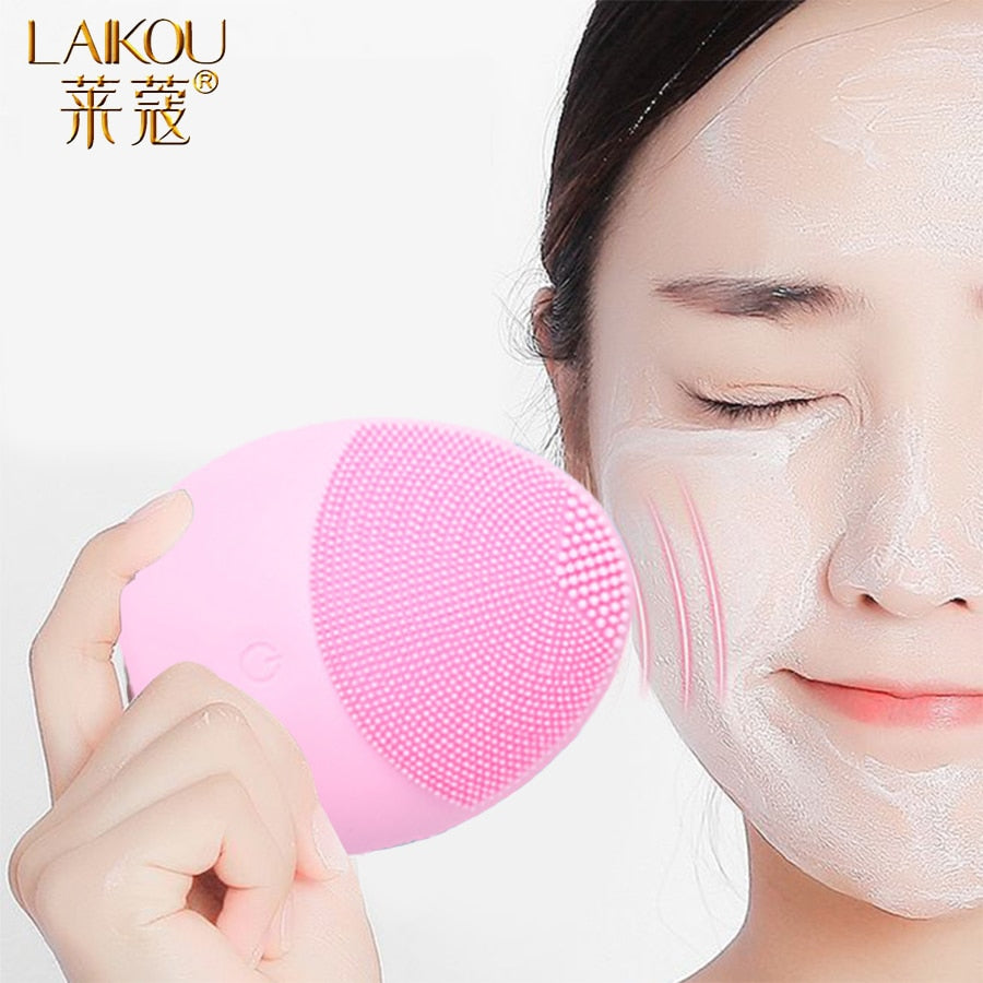 LAIKOU Silicone Face Cleansing Brush Electric Face Cleanser