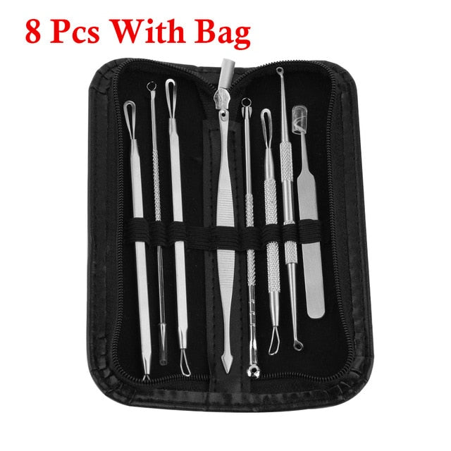 1 Set Stainless Steel Extractor Blackhead Remover Needles