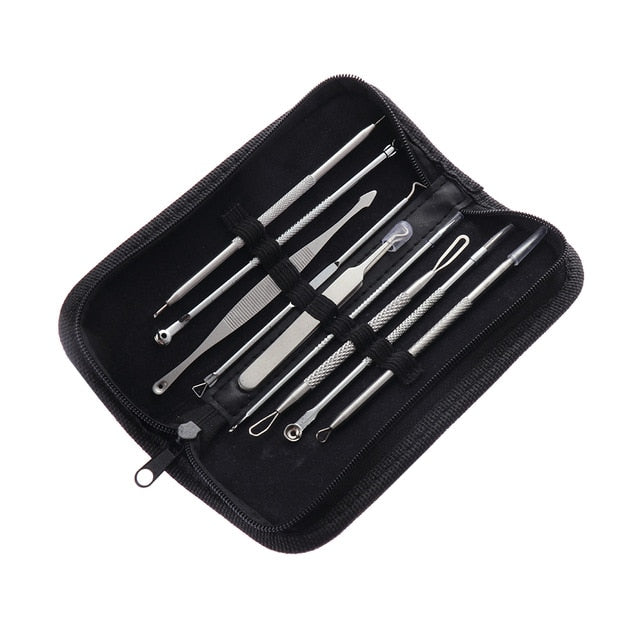 1 Set Stainless Steel Extractor Blackhead Remover Needles