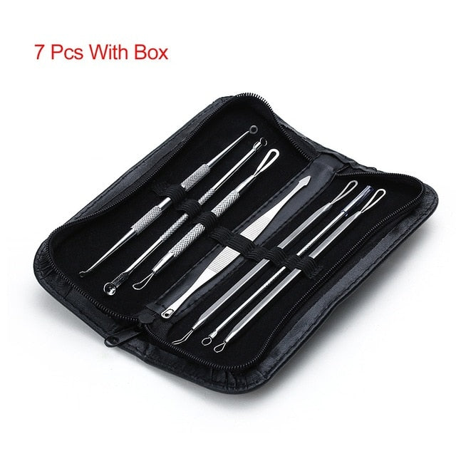 1 Set Stainless Steel Extractor Blackhead Remover Needles