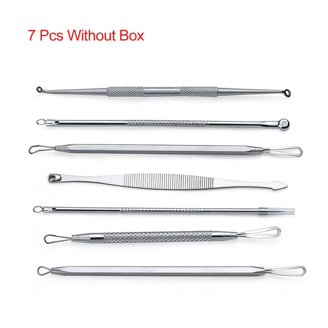 1 Set Stainless Steel Extractor Blackhead Remover Needles