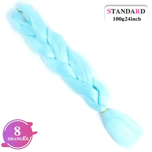 SHANGKE Pink Purple Blue Blonde Color Synthetic Jumbo