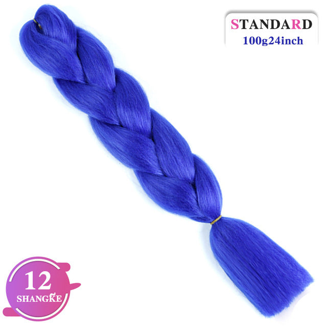SHANGKE Pink Purple Blue Blonde Color Synthetic Jumbo