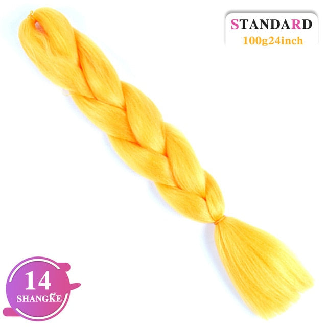 SHANGKE Pink Purple Blue Blonde Color Synthetic Jumbo