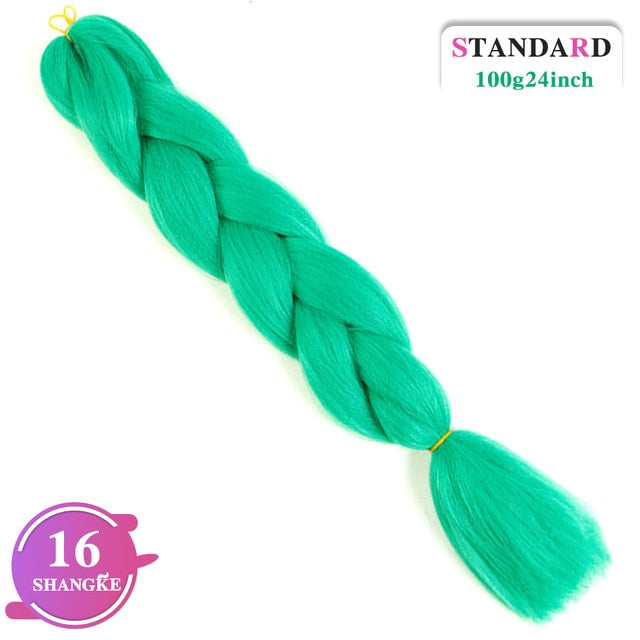 SHANGKE Pink Purple Blue Blonde Color Synthetic Jumbo