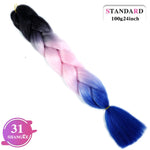 Load image into Gallery viewer, SHANGKE Pink Purple Blue Blonde Color Synthetic Jumbo
