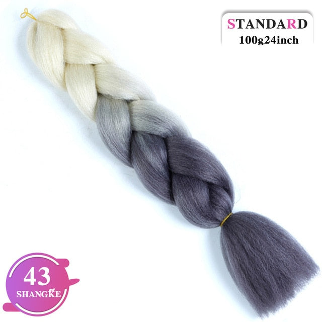 SHANGKE Pink Purple Blue Blonde Color Synthetic Jumbo