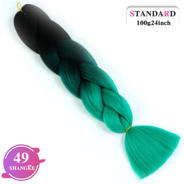 SHANGKE Pink Purple Blue Blonde Color Synthetic Jumbo