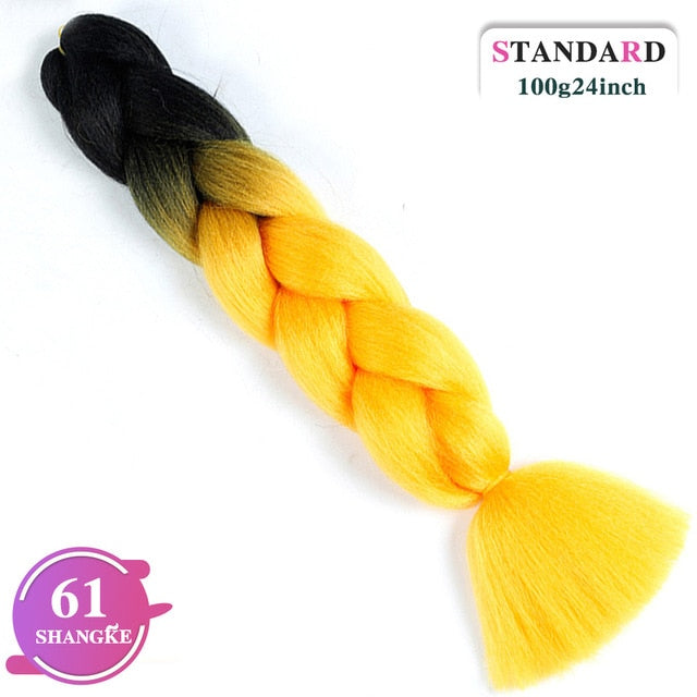 SHANGKE Pink Purple Blue Blonde Color Synthetic Jumbo