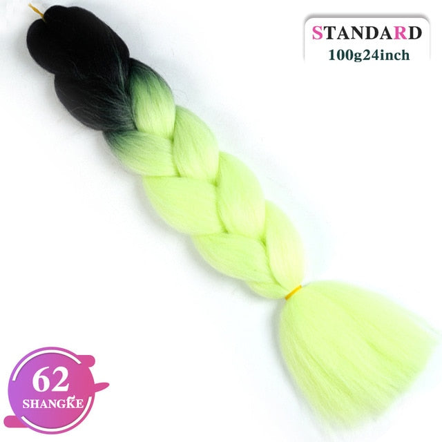 SHANGKE Pink Purple Blue Blonde Color Synthetic Jumbo