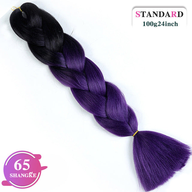 SHANGKE Pink Purple Blue Blonde Color Synthetic Jumbo