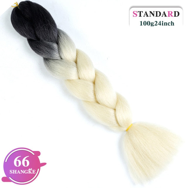 SHANGKE Pink Purple Blue Blonde Color Synthetic Jumbo