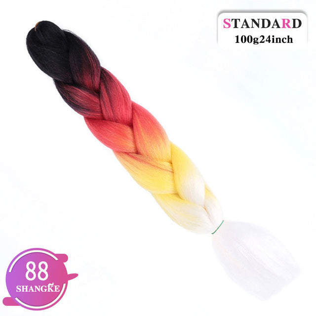 SHANGKE Pink Purple Blue Blonde Color Synthetic Jumbo