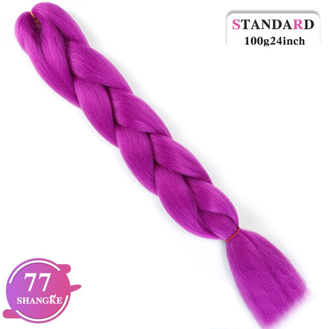 SHANGKE Pink Purple Blue Blonde Color Synthetic Jumbo