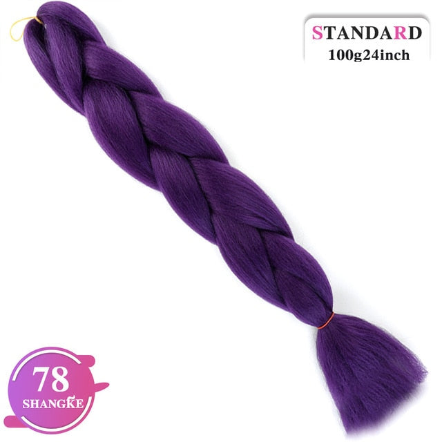 SHANGKE Pink Purple Blue Blonde Color Synthetic Jumbo