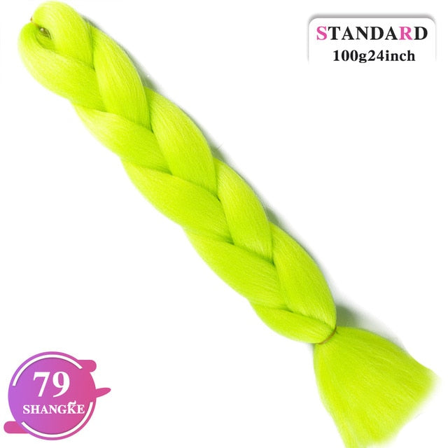 SHANGKE Pink Purple Blue Blonde Color Synthetic Jumbo