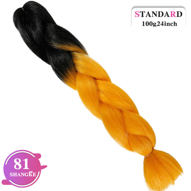 SHANGKE Pink Purple Blue Blonde Color Synthetic Jumbo