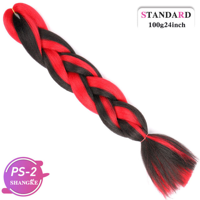 SHANGKE Pink Purple Blue Blonde Color Synthetic Jumbo