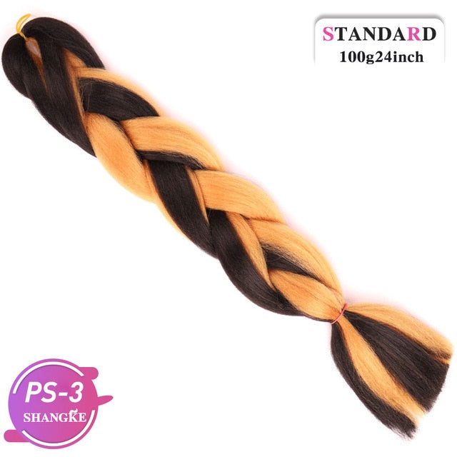 SHANGKE Pink Purple Blue Blonde Color Synthetic Jumbo