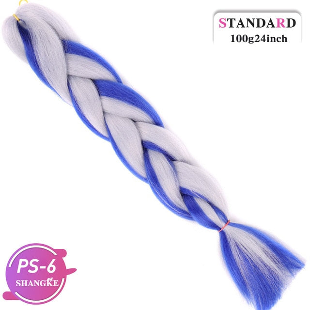 SHANGKE Pink Purple Blue Blonde Color Synthetic Jumbo