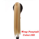 Load image into Gallery viewer, Straight Clip In Hair Tail False Hair 24&quot; 120g Ponytail Hairpiece With Hairpins Synthetic Hair Pony Tail Hair Extensions AOSIWIG
