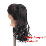 Load image into Gallery viewer, Straight Clip In Hair Tail False Hair 24&quot; 120g Ponytail Hairpiece With Hairpins Synthetic Hair Pony Tail Hair Extensions AOSIWIG
