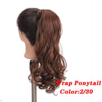 Load image into Gallery viewer, Straight Clip In Hair Tail False Hair 24&quot; 120g Ponytail Hairpiece With Hairpins Synthetic Hair Pony Tail Hair Extensions AOSIWIG
