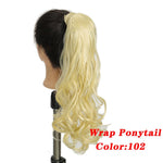 Load image into Gallery viewer, Straight Clip In Hair Tail False Hair 24&quot; 120g Ponytail Hairpiece With Hairpins Synthetic Hair Pony Tail Hair Extensions AOSIWIG
