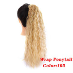 Load image into Gallery viewer, Straight Clip In Hair Tail False Hair 24&quot; 120g Ponytail Hairpiece With Hairpins Synthetic Hair Pony Tail Hair Extensions AOSIWIG
