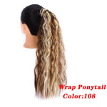 Load image into Gallery viewer, Straight Clip In Hair Tail False Hair 24&quot; 120g Ponytail Hairpiece With Hairpins Synthetic Hair Pony Tail Hair Extensions AOSIWIG
