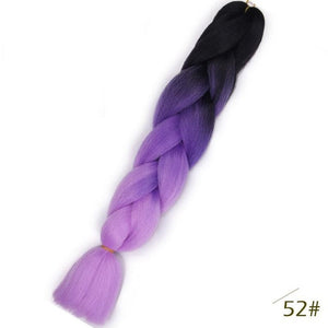 24inch Pink Synthetic Crochet Hair Jumbo Braid