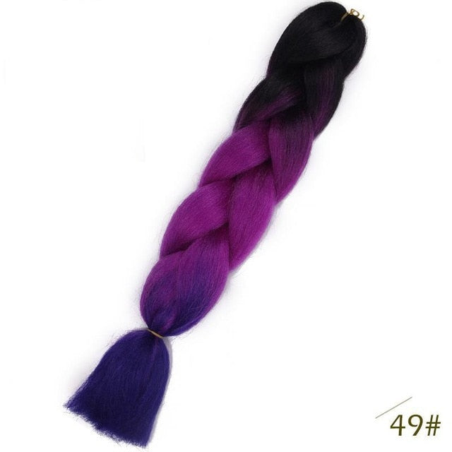 24inch Pink Synthetic Crochet Hair Jumbo Braid