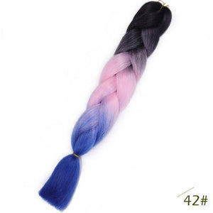 24inch Pink Synthetic Crochet Hair Jumbo Braid