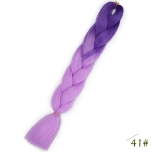 24inch Pink Synthetic Crochet Hair Jumbo Braid